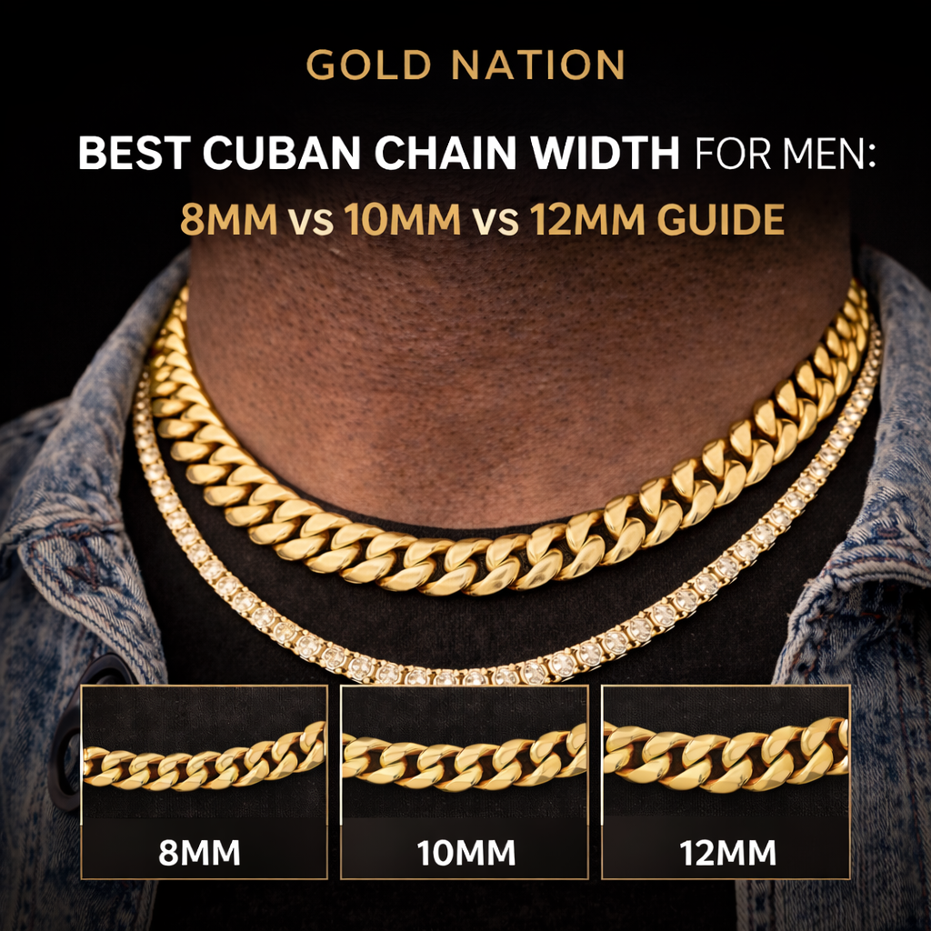 Best Cuban Chain Width for Men (8mm vs 10mm vs 12mm Guide)
