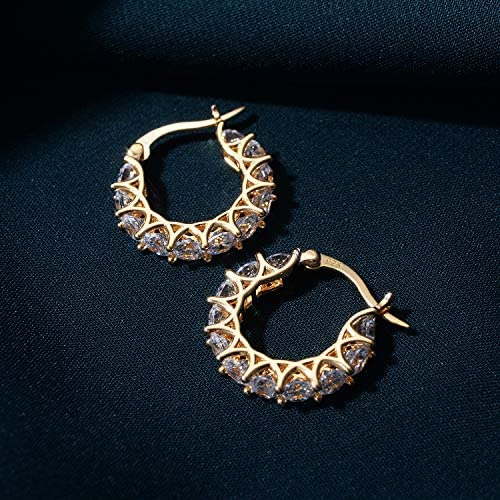 14k Gold Over 925 Silver Hoop Earrings - Gold Nation Store