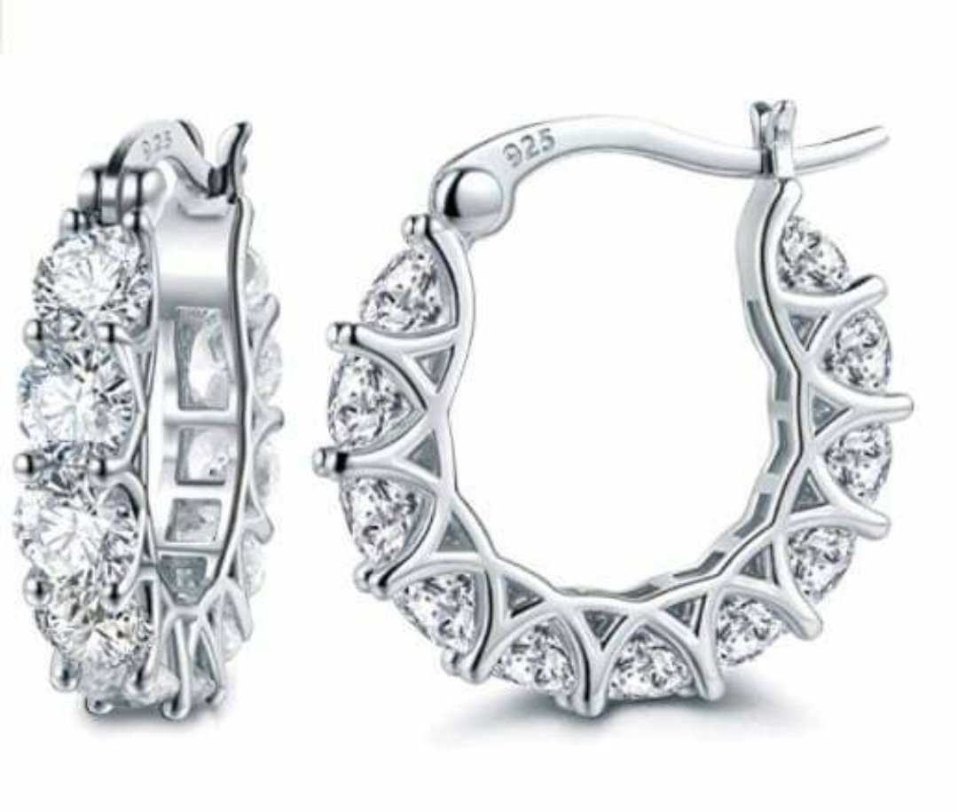 14k Gold Over 925 Silver Hoop Earrings - Gold Nation Store