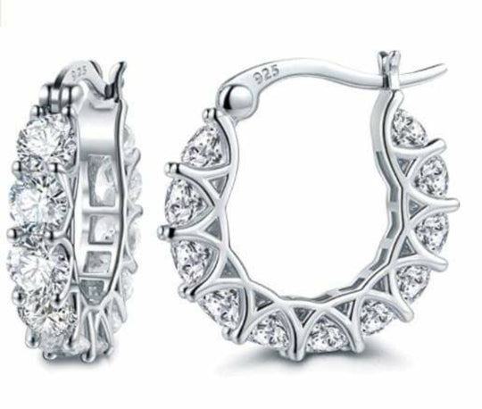 14k Gold Over 925 Silver Hoop Earrings - Gold Nation Store