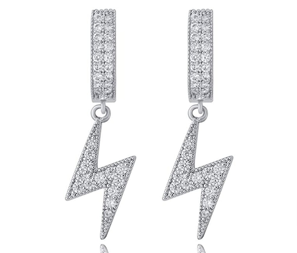 14K Gold Plated Lightning Bolt Earrings - Gold Nation Store