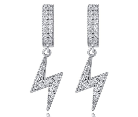 14K Gold Plated Lightning Bolt Earrings - Gold Nation Store