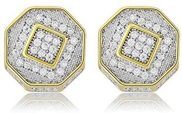 14k Iced Kite Stud Earrings - Gold Nation Store