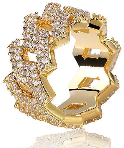 14mm Miami Cuban Diamond Rings - Gold Nation Store