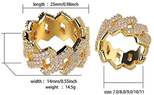 14mm Miami Cuban Diamond Rings - Gold Nation Store