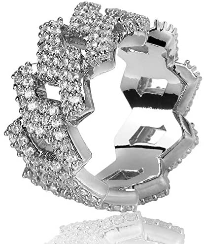 14mm Miami Cuban Diamond Rings - Gold Nation Store