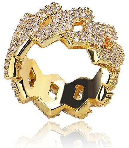 14mm Miami Cuban Diamond Rings - Gold Nation Store