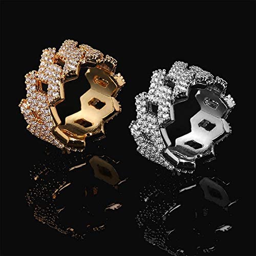 14mm Miami Cuban Diamond Rings - Gold Nation Store