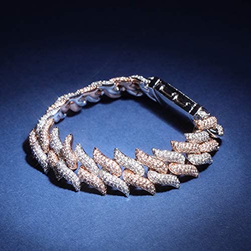 16mm Diamond Spiked Miami Cuban Bracelets - Gold Nation Store