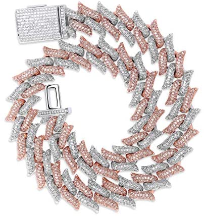 16mm Spiked Miami Cuban Diamond Chain Necklaces - Gold Nation Store