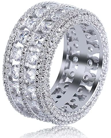 2 Rows Diamond Spaced Rings - Gold Nation Store