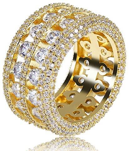 2 Rows Diamond Spaced Rings - Gold Nation Store