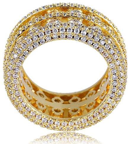 2 Rows Diamond Spaced Rings - Gold Nation Store
