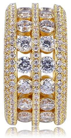 2 Rows Diamond Spaced Rings - Gold Nation Store