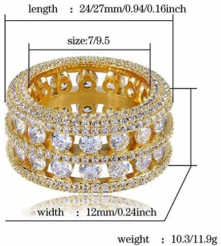 2 Rows Diamond Spaced Rings - Gold Nation Store