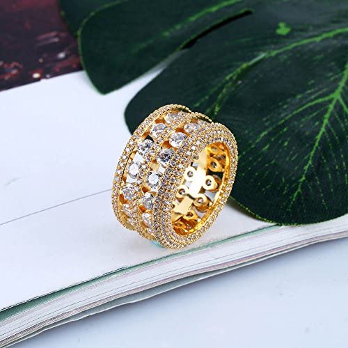 2 Rows Diamond Spaced Rings - Gold Nation Store