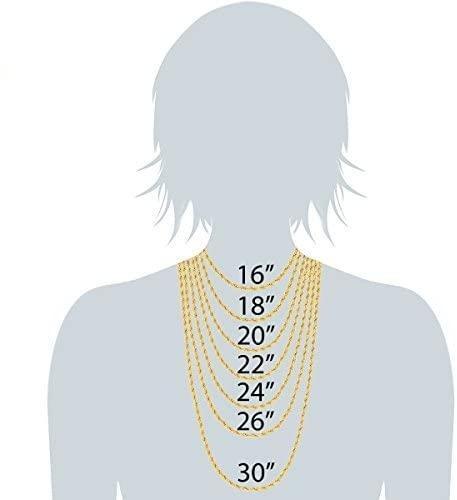 4mm Rope Chain 24k Gold Plated Necklaces - Gold Nation Store