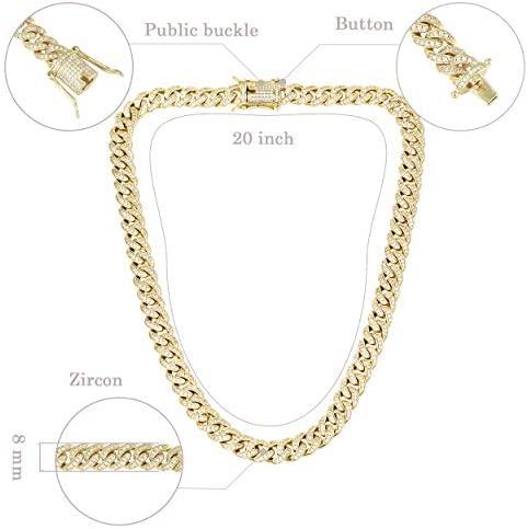 8mm Diamond Cuban Link Necklaces - Gold Nation Store