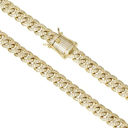 8mm Diamond Cuban Link Necklaces - Gold Nation Store