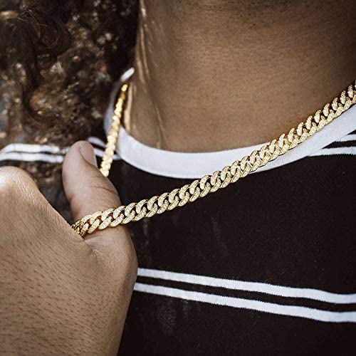 8mm Diamond Cuban Link Necklaces - Gold Nation Store