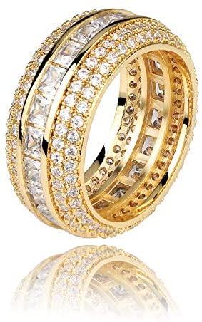 Baguette Iced Rings - Gold Nation Store