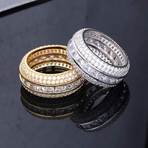 Baguette Iced Rings - Gold Nation Store