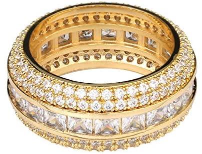 Baguette Iced Rings - Gold Nation Store