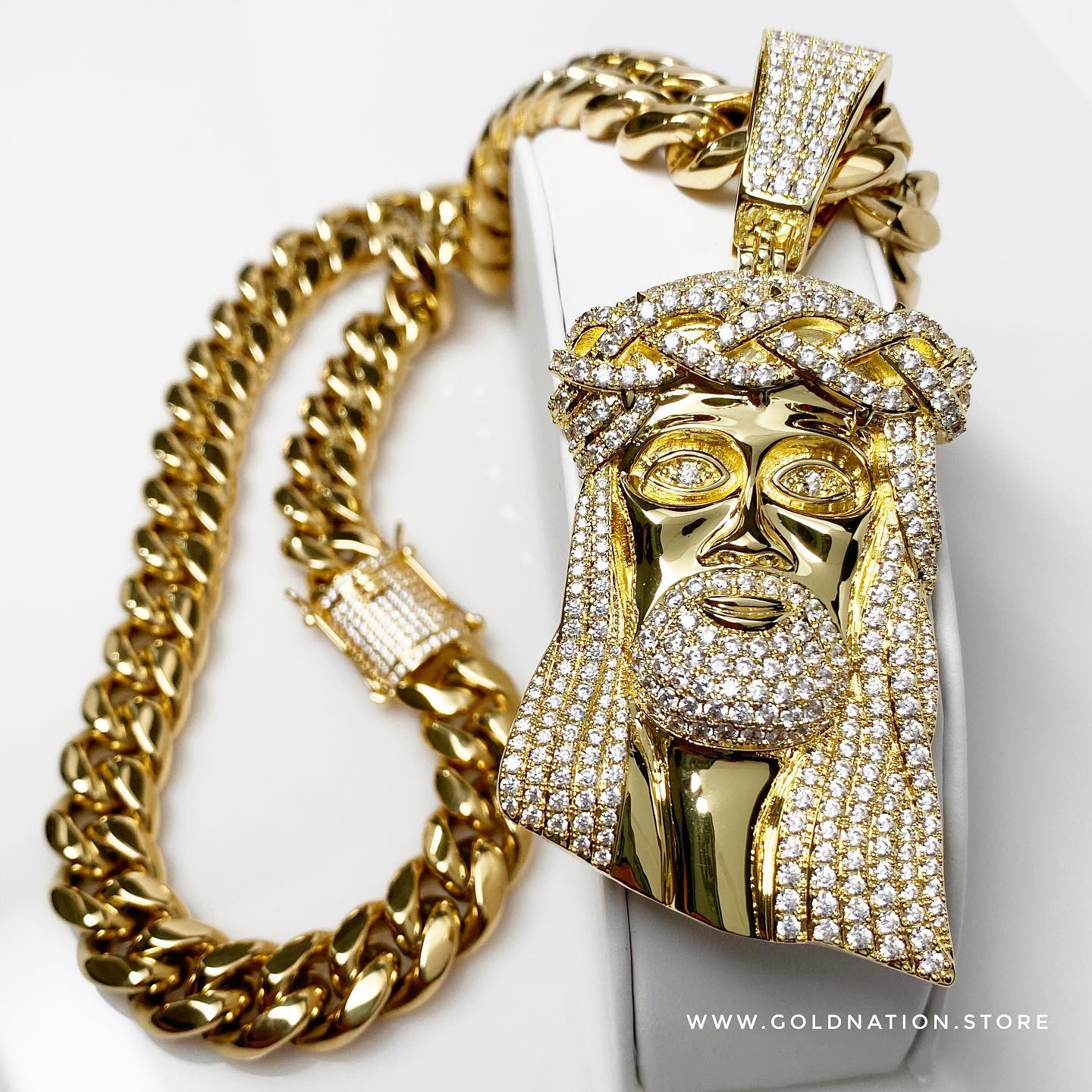 Big Jesus Pendants - Gold Nation Store