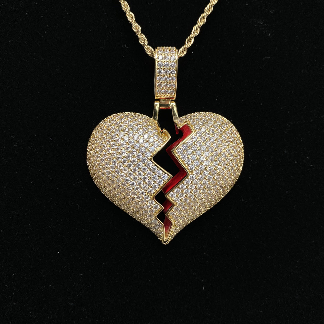 Broken Heart Pendant - Gold Nation Store