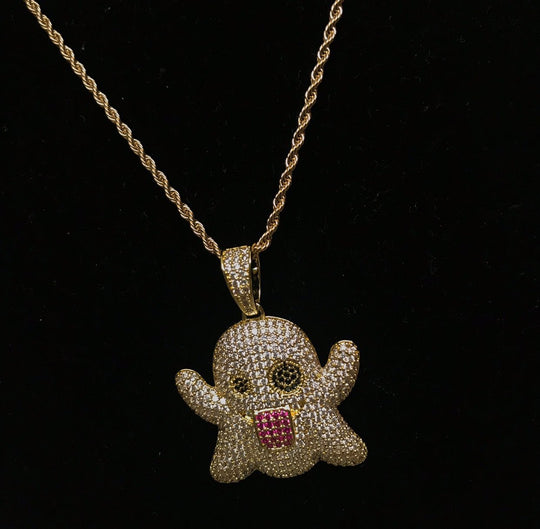 Emoji Ghost Pendants - Gold Nation Store