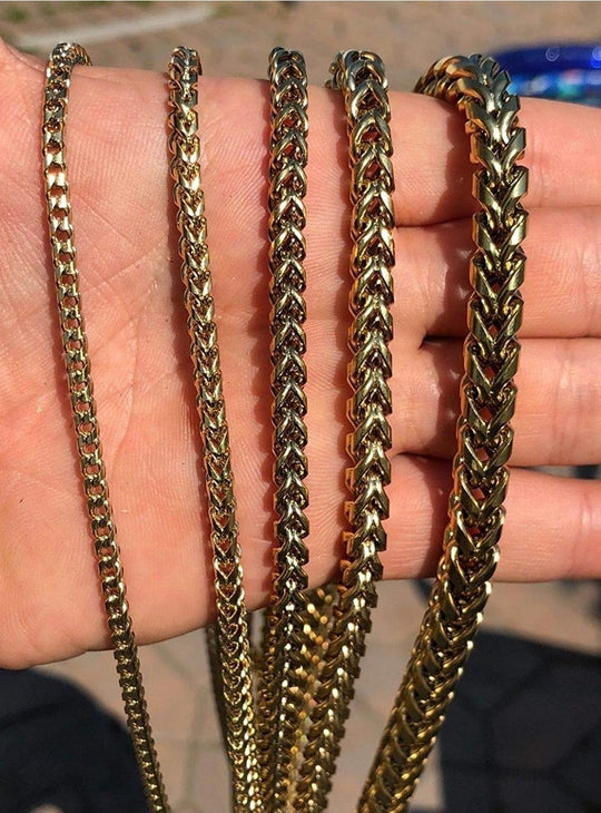 6mm Franco Snake Chain Necklace Lobster Lock - Gold Nation Store