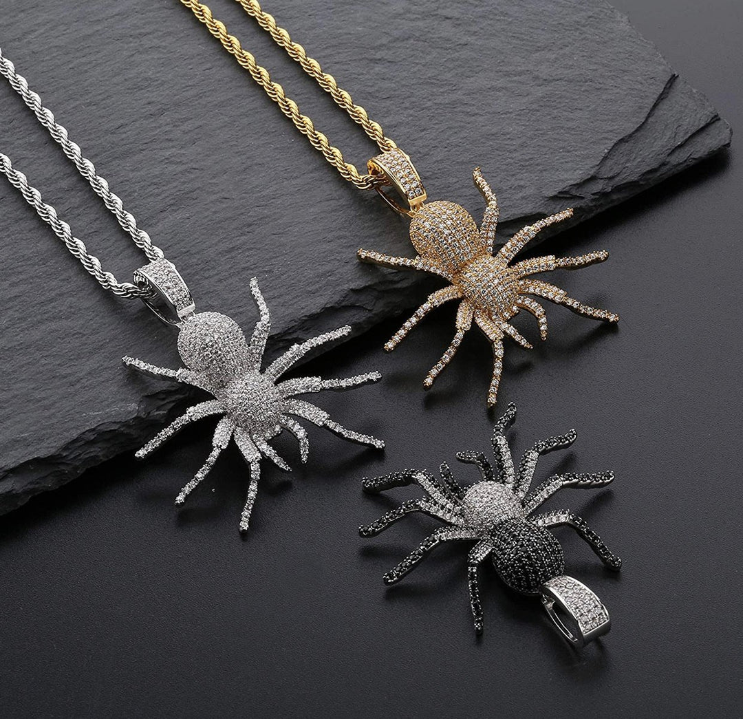 Iced Spider Pendants - Gold Nation Store