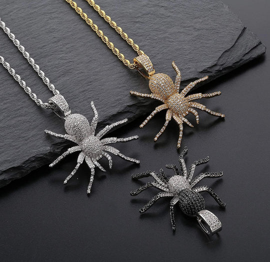 Iced Spider Pendants - Gold Nation Store
