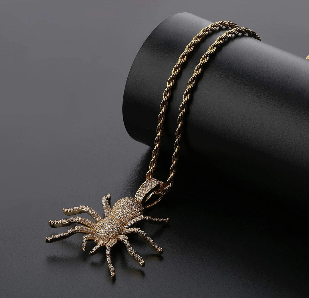 Iced Spider Pendants - Gold Nation Store