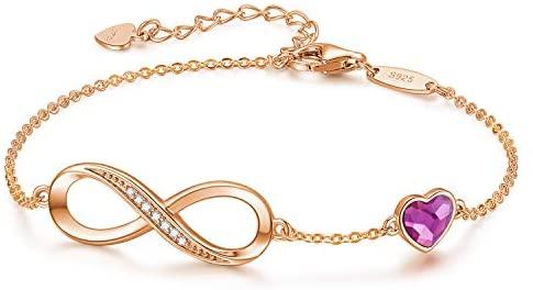 Infinity Pure Silver Heart Bracelets - Gold Nation Store