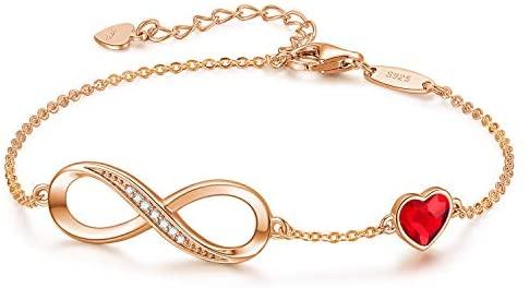 Infinity Pure Silver Heart Bracelets - Gold Nation Store