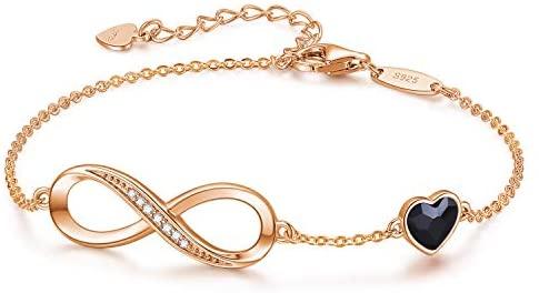 Infinity Pure Silver Heart Bracelets - Gold Nation Store