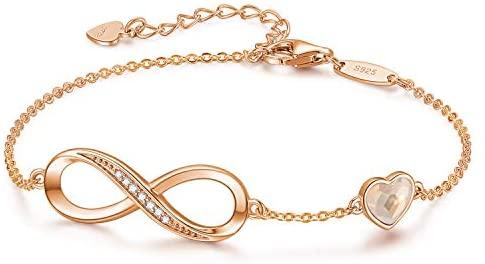 Infinity Pure Silver Heart Bracelets - Gold Nation Store