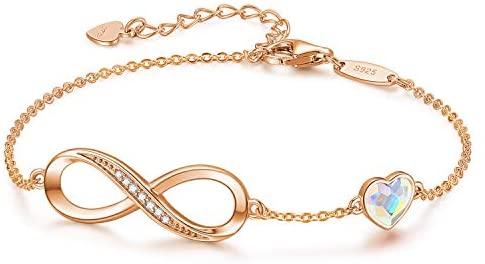 Infinity Pure Silver Heart Bracelets - Gold Nation Store