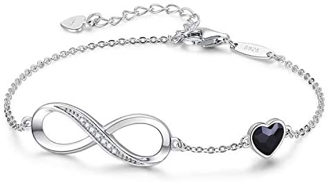 Infinity Pure Silver Heart Bracelets - Gold Nation Store
