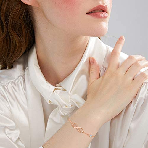 Infinity Pure Silver Heart Bracelets - Gold Nation Store