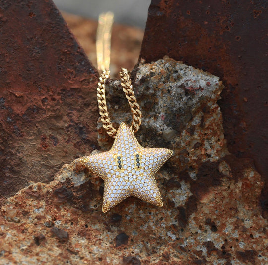 Mario Bros Super Alike Star Pendants - Gold Nation Store