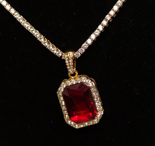 Ruby Blood Stone Pendants - Gold Nation Store