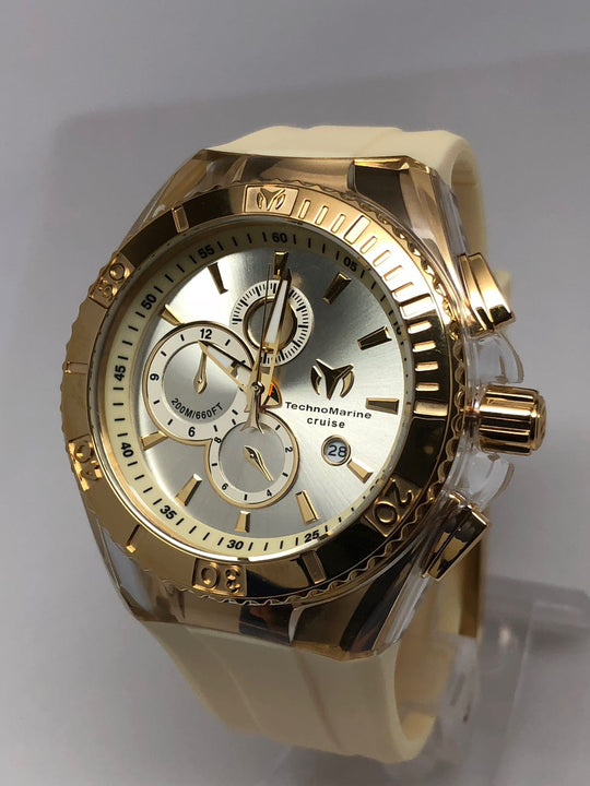 45mm Technomarine Gold/Gold Champagne Watches