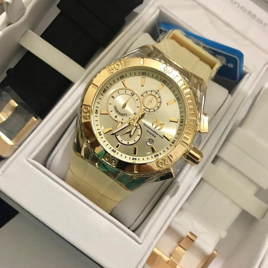 45mm Technomarine Gold/Gold Champagne Watches