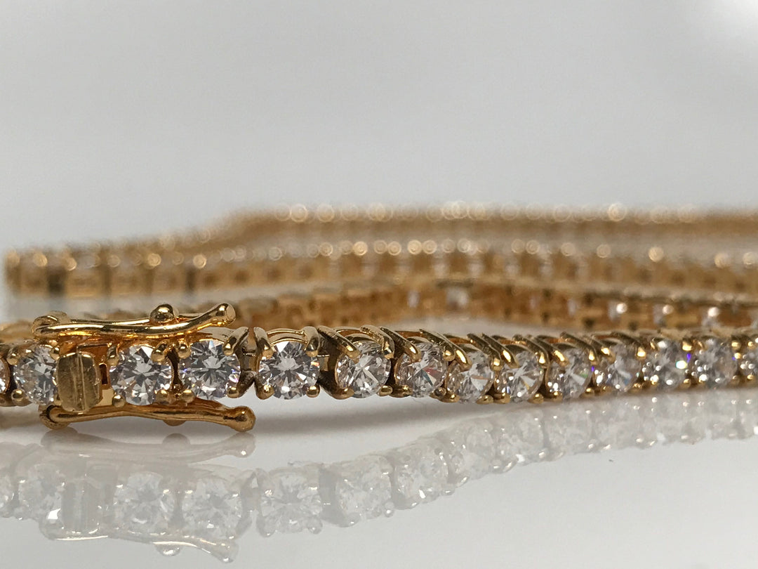 3mm - 4mm Tennis Bracelets - Gold Nation Store