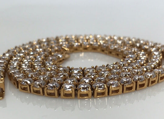 3mm - 6mm Tennis Chain Necklaces - Gold/Rose Gold/Rhodium - Gold Nation Store