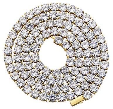 3mm - 6mm Tennis Chain Necklaces - Gold/Rose Gold/Rhodium - Gold Nation Store