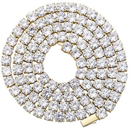 3mm - 6mm Tennis Chain Necklaces - Gold/Rose Gold/Rhodium - Gold Nation Store