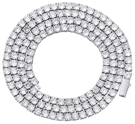 3mm - 6mm Tennis Chain Necklaces - Gold/Rose Gold/Rhodium - Gold Nation Store